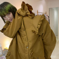 MIKIOSAKABE  FRILLED JACKET MUSTARD