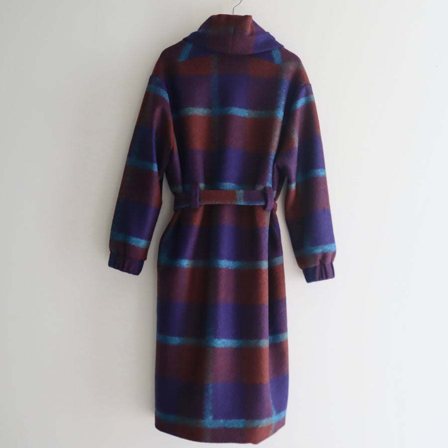 FRANZIUSTOWEL COAT ORANGEBLUE CHECK