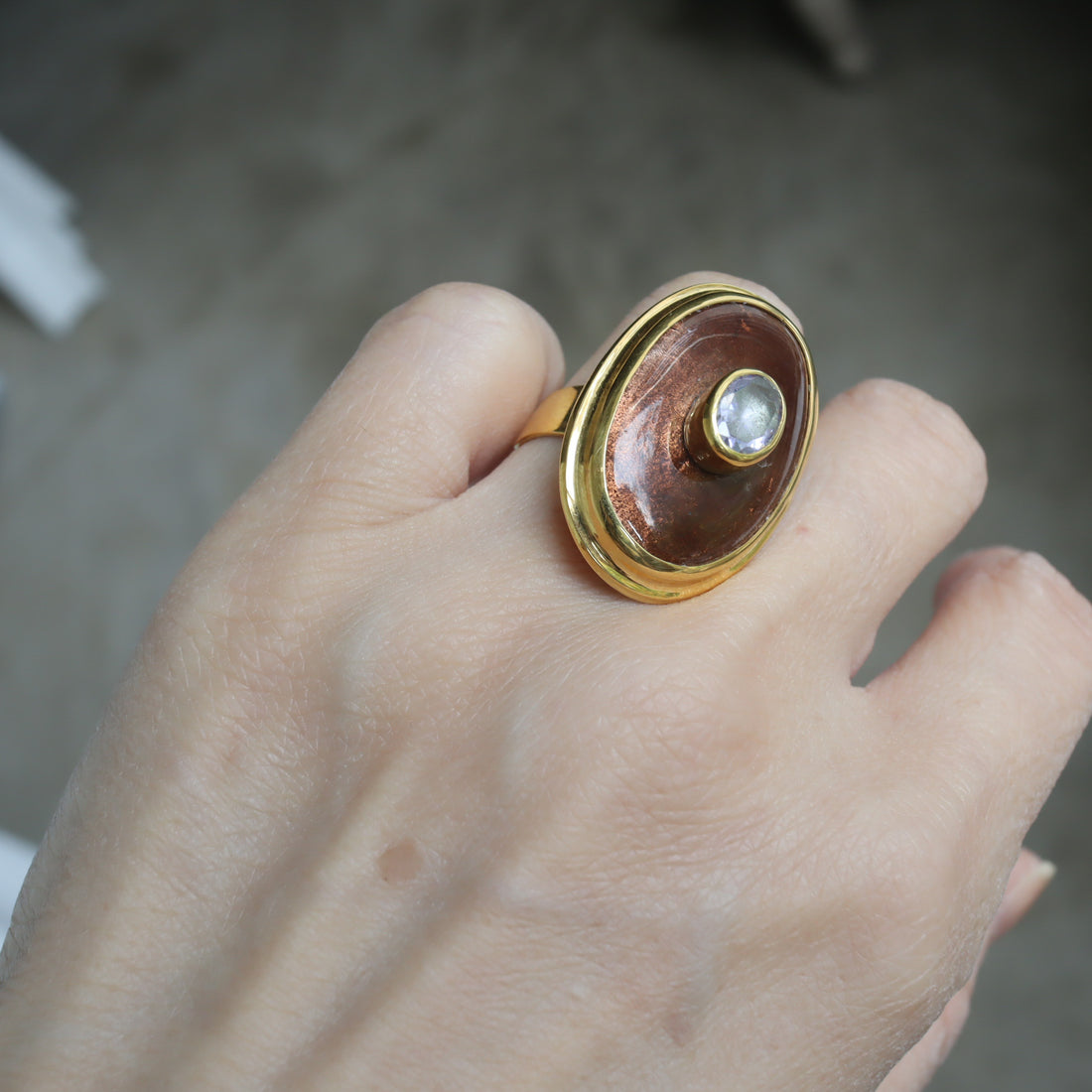 SOFIO GONGLI  STONE RING "AMETHYST"