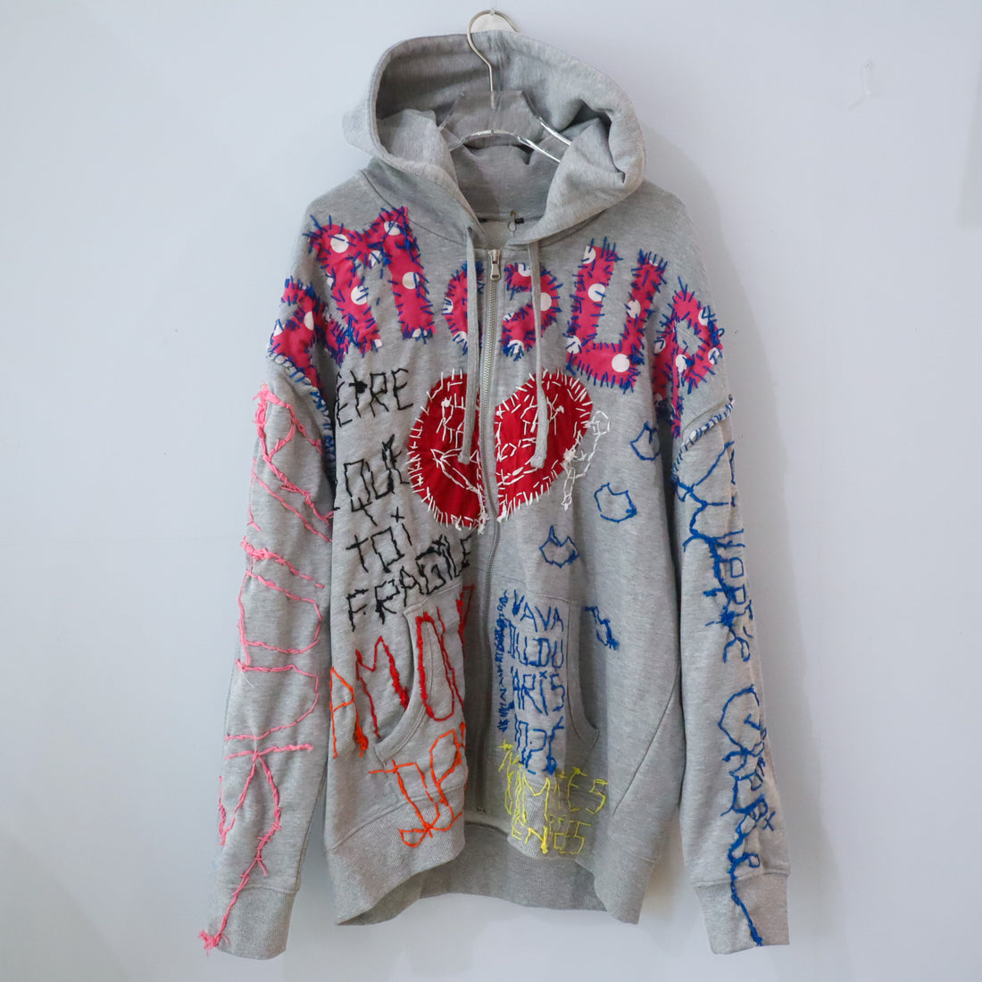 VAVA DUDU  EMBROIDERY HOODIE GRAY