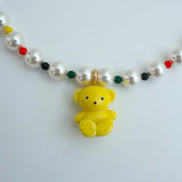 ANDRESGALLARDO  TEDDY BEAR & PEARLS NECKLACE
