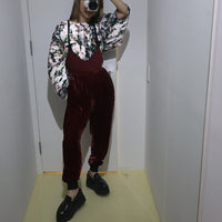 TRANSE PARIS  SILK VELVET PANTS