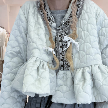 ANIGIG  VINTAGE FRILL JACKET"ICE GRAY"