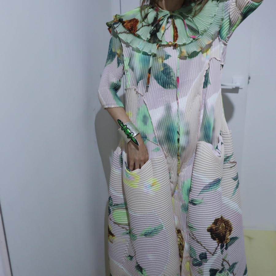 JULIA HEUERUMA HANDPLEATED DRESS IN EDWARD