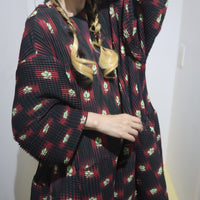 JULIA HEUER  PAX HANDPLEATED DRESS IN RUBY ROMAN