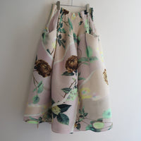 JULIA HEUER  KENZA HAND PLEATED SKIRT IN EDWARD PINK