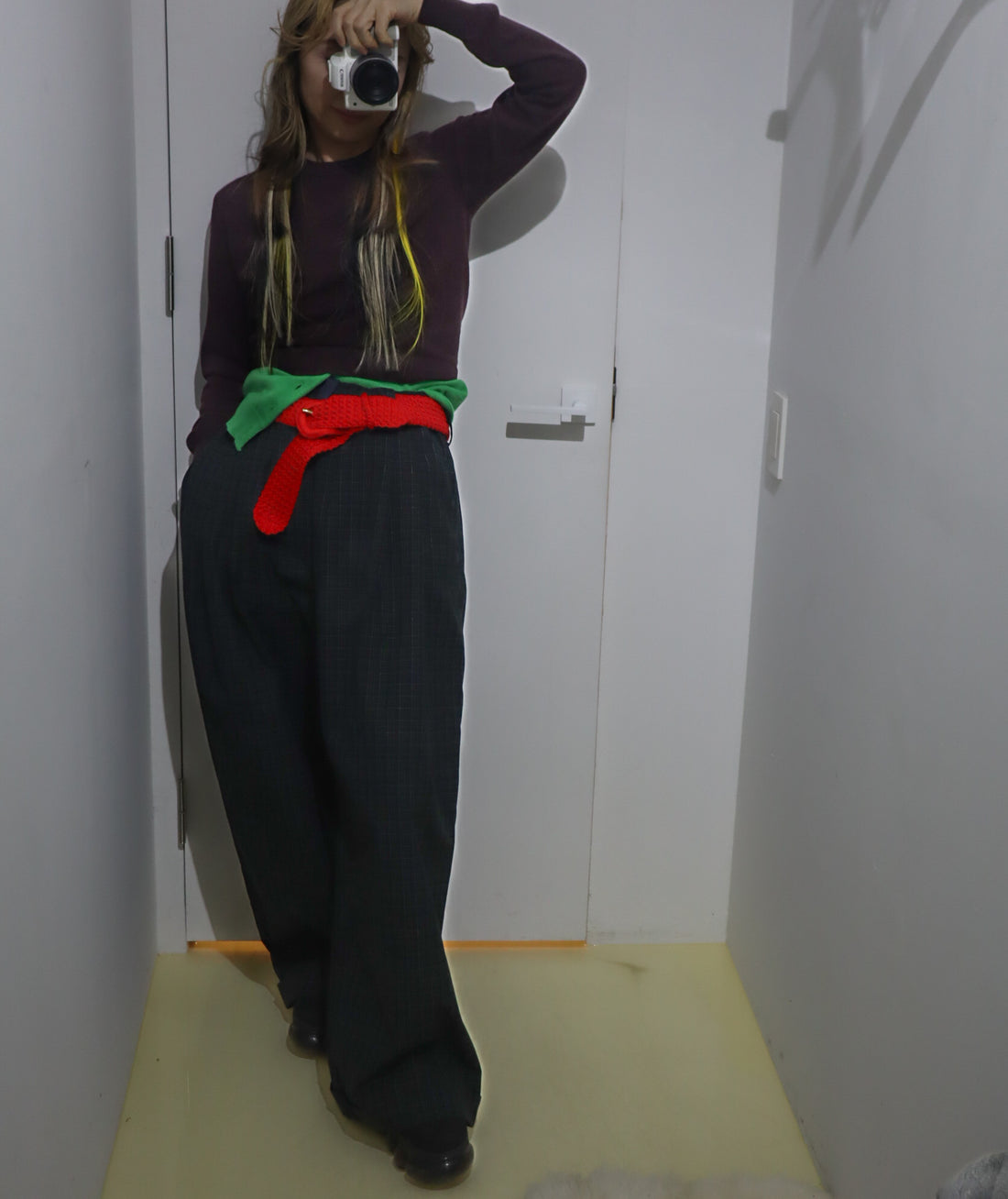 MERYLL ROGGE  WORKER DRAWSTRING CHINO  NAVY CHECK