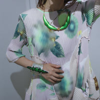 JULIA HEUER  UMA HANDPLEATED DRESS IN EDWARD