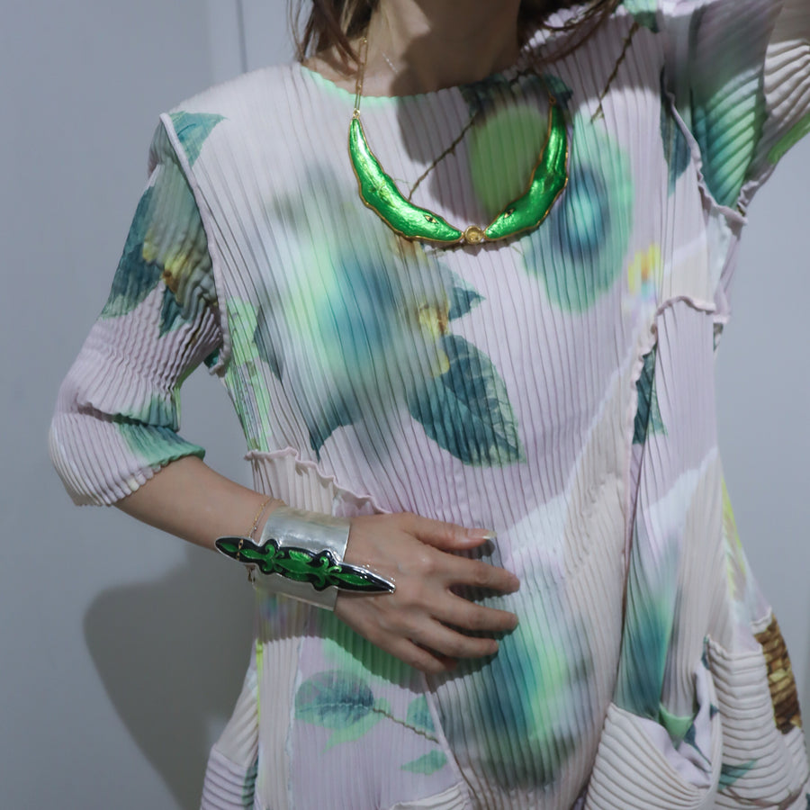 JULIA HEUERUMA HANDPLEATED DRESS IN EDWARD