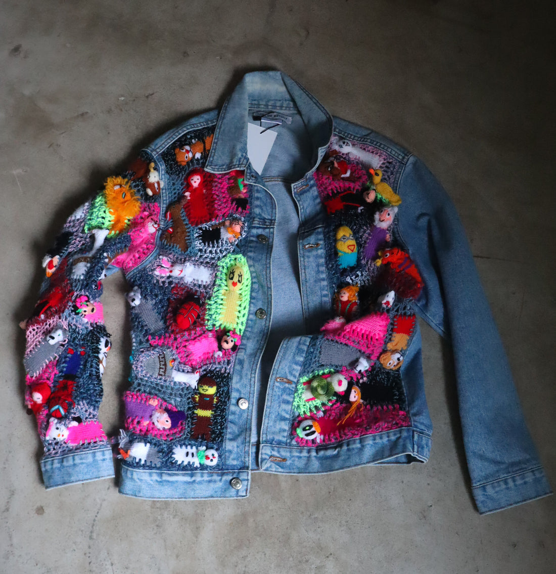 LOU DE BÈTOLY  KNITTED DOLLS JACKET BLUE