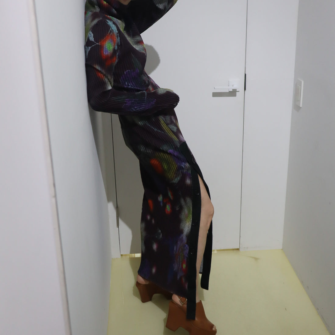 JULIA HEUER  EGON PLEATED KNIT SKIRT IN EDWARD