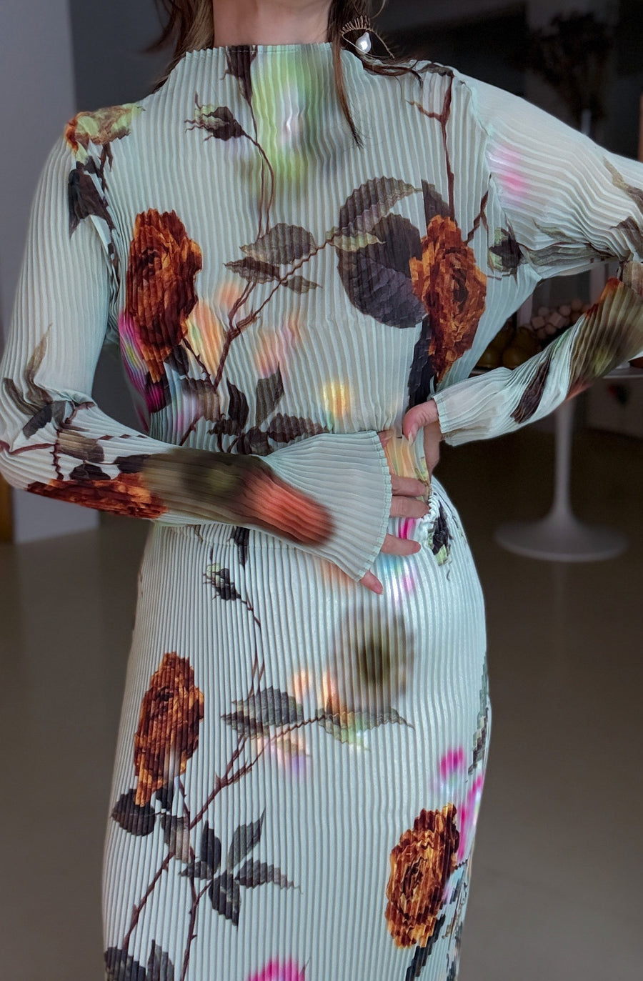 JULIA HEUERLEE PLEATED TOP IN EDWARD GREEN