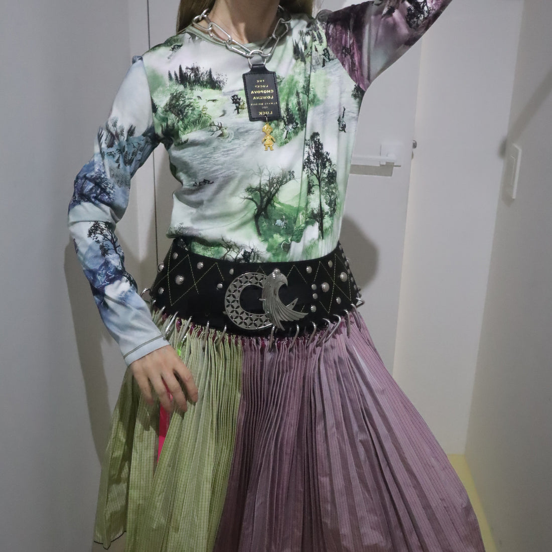 CHOPOVA LOWENA  CLOVER KNEE DARABINER SKIRT