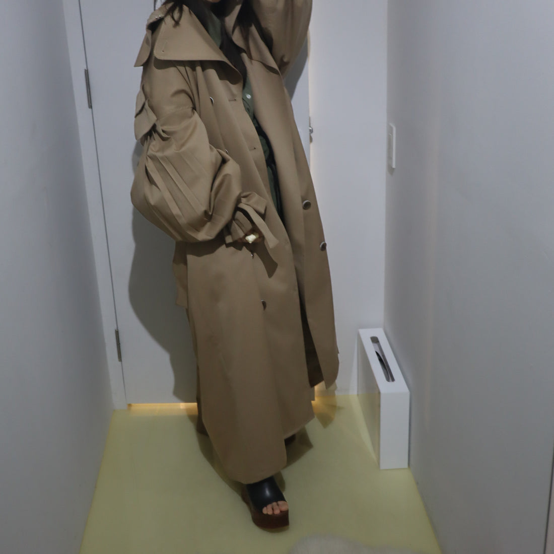 ANREALAGE HOMME   PANEL PATCHWORK TRENCH COAT