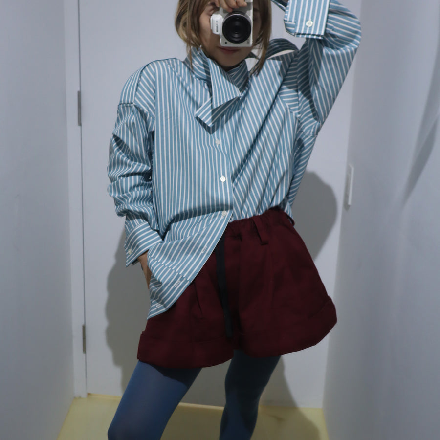 MERYLL ROGGEDECONSTRUCTED SHIRT GREEN BLUE