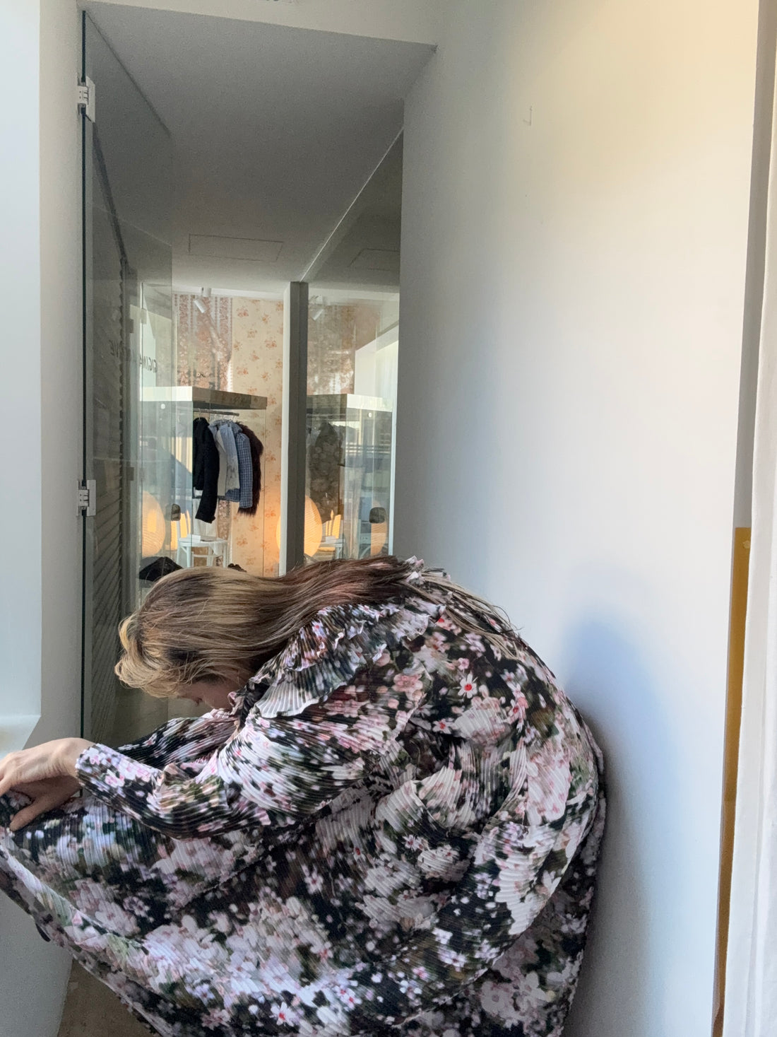 JULIA HEUER  PHOEBE HANDPLEATED DRESS IN HOLLE