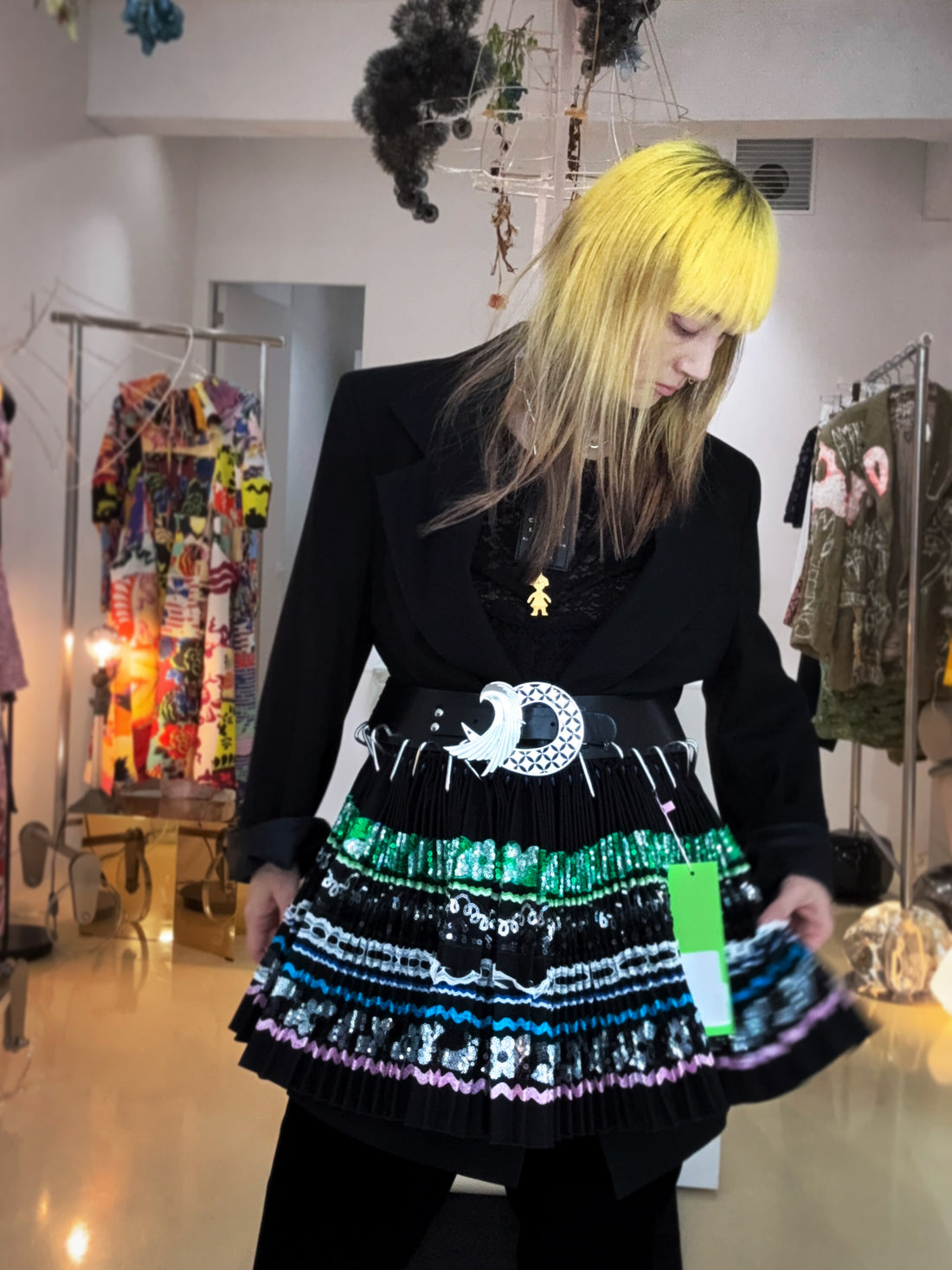 CHOPOVA LOWENA  STARBRITES MINI CARABINER SKIRT