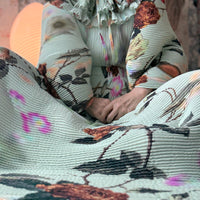 JULIA HEUER  KENZA HAND PLEATED SKIRT IN EDWARD GREEN