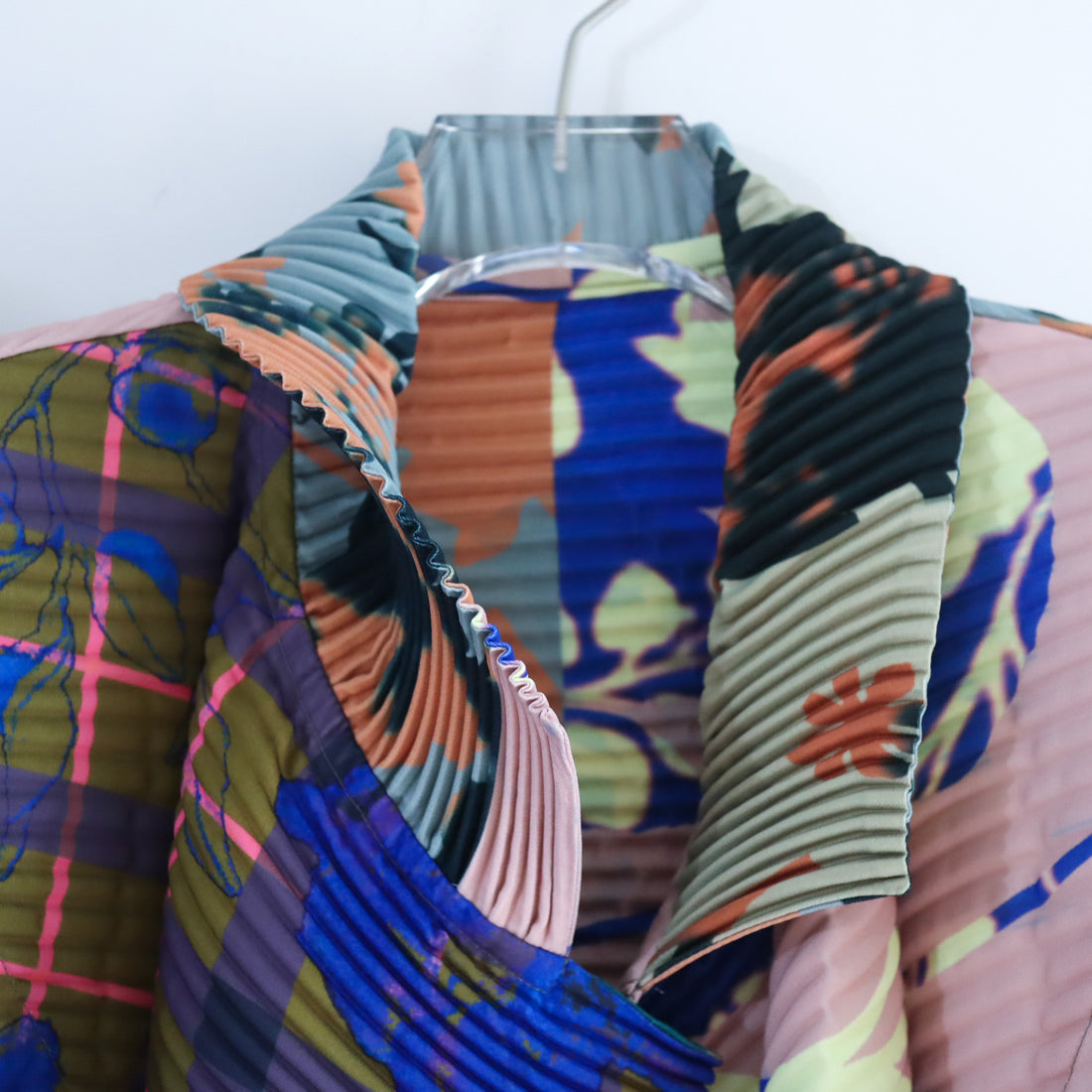 JULIA HEUER  JOHAN HANDPLEATED COAT IN
PATCHWORK INGRID