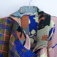 JULIA HEUER  JOHAN HANDPLEATED COAT IN
PATCHWORK INGRID