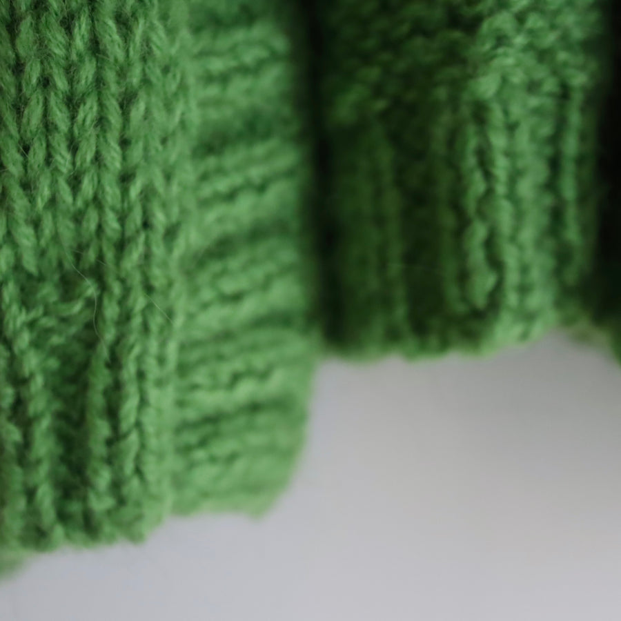 SOFIO GONGLIWAVE KNIT CARDIGAN GREEN “A”