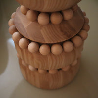 【受注生産】
GIGINA FURNITURE  SCULPTED TURNED WOOD SIDE TABLE