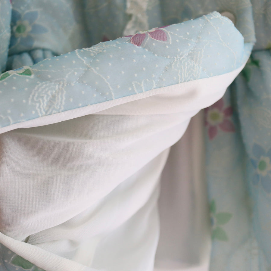 ANIGIGPUDDING COAT SHORT FLOWER×LIGTH BLUE