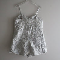 ANIGIG  SILVER METALIC CAMISOLE