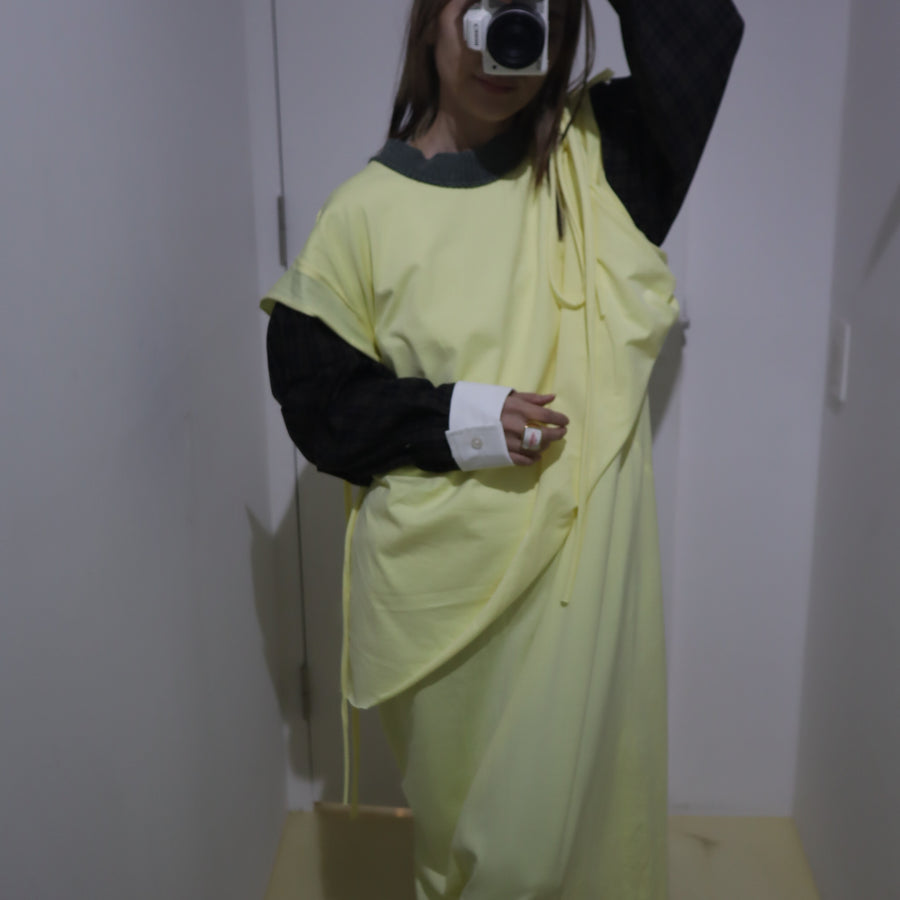 MERYLL ROGGEDRAPED T-SHIRT DRESS WITH SHIRT SLEEVE