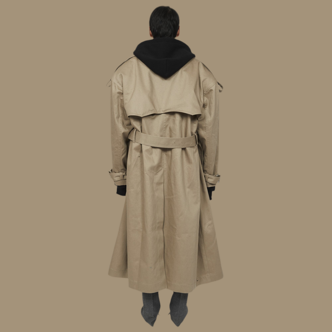 MERYLL ROGGE  TRENCH COAT WITH DETACHABLE HOOD