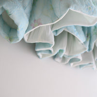 ANIGIG  PUDDING COAT SHORT FLOWER×LIGTH BLUE