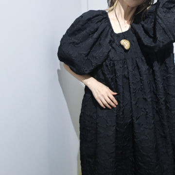 ANIGIG  LILY DRESS JACQUARD BLACK