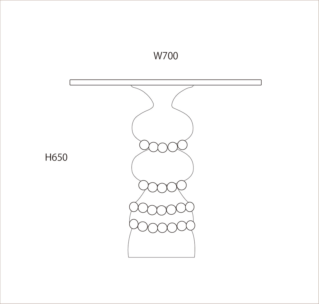 【受注生産】
GIGINA FURNITURE  SCULPTED TURNED WOOD SIDE TABLE