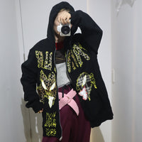 VAVA DUDU  EMBROIDERY HOODIE LEOPARD