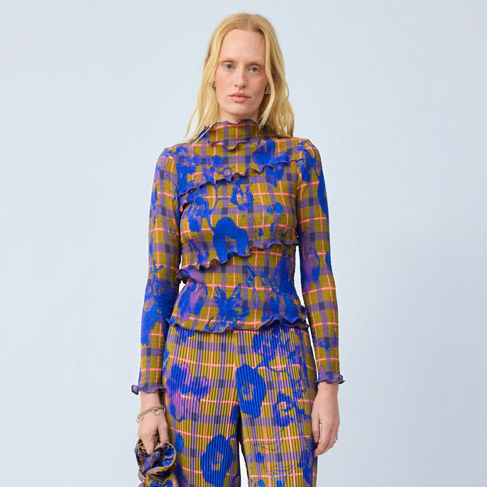 JULIA HEUER  KARL SMOCK PLEATED TOP IN MALIK