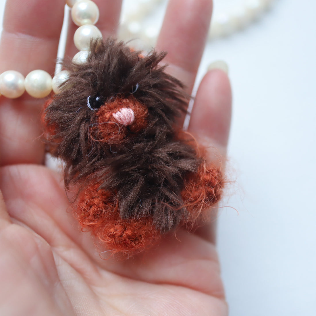 MINITURE FLUFFY BEAR “WHITE”