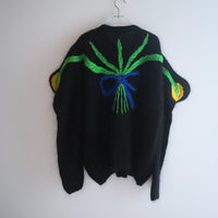SOFIO GONGLI  FLOWER KNIT CARDIGAN "G"