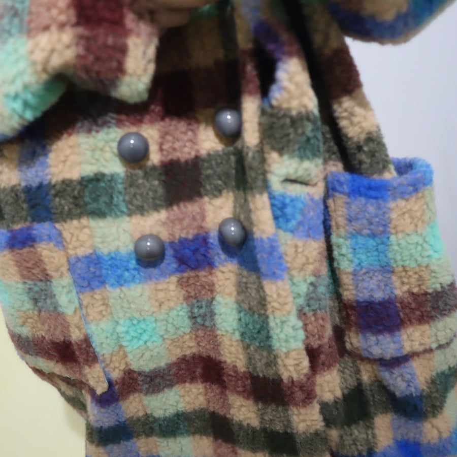 FRANZIUSTOWEL COAT LIGTHGREENCHECK