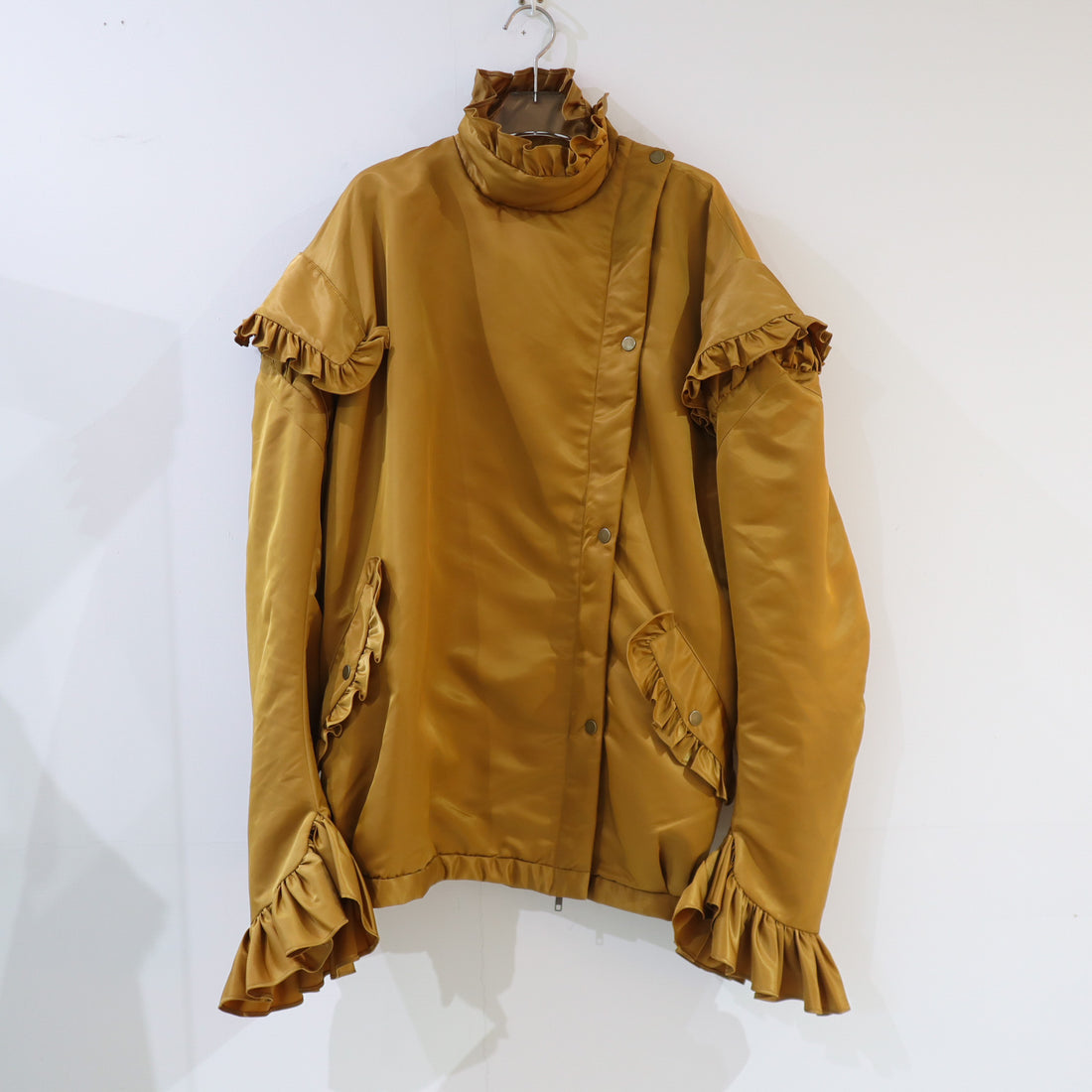 MIKIOSAKABE  FRILLED JACKET MUSTARD