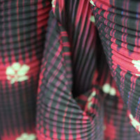 JULIA HEUER  PAX HANDPLEATED DRESS IN RUBY ROMAN