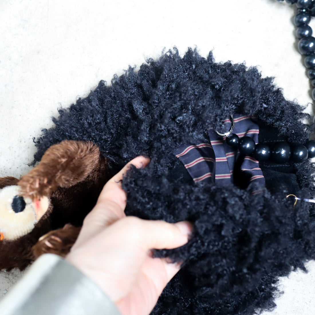 ANIGIG  ANIMAL FLUFFY SHOULDER BAG"BEAR"
