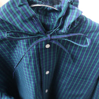 ＜EXCLUSIVE＞MERYLL ROGGE  CLASSIC SHIRT WITH HOOD GREEN×BLUE×BLACK CHECK
