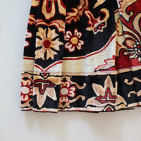 CHOPOVA LOWENA  VELVET CAT MIDI CARABINER SKIRT