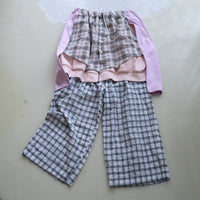 MIKIOSAKEBE  LAYERED PANTS WHITE-BEIGE