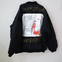 VAVA DUDU  EMBROIDERY MA-1 JACKET BLACK (A)