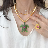 ANIGIG  TURTLE PEARL NECKLACE