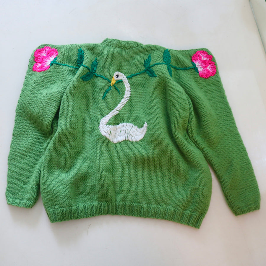 SOFIO GONGLI WAVE KNIT CARDIGAN GREEN “B“