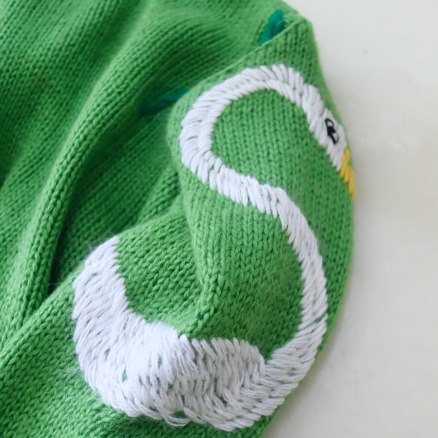 SOFIO GONGLIWAVE KNIT CARDIGAN GREEN “A”