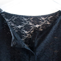 ANIGIG  BELL SLEEVE LACE HENLEY TOP