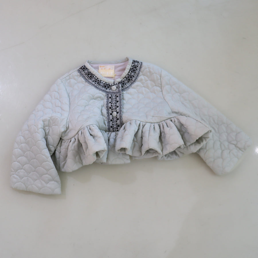 ANIGIGVINTAGE FRILL JACKET"ICE GRAY"